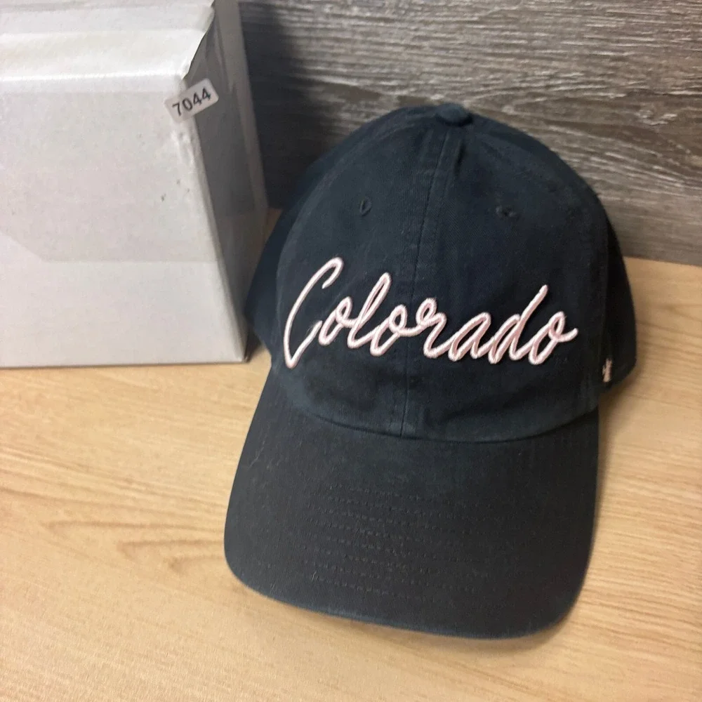 Colorado Buffaloes Hat Cap Strap‎ Back Womens Black Pink Script NCAA Adjustable